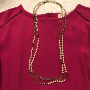 LOFT | Crystal, Bead and Pearl Necklace